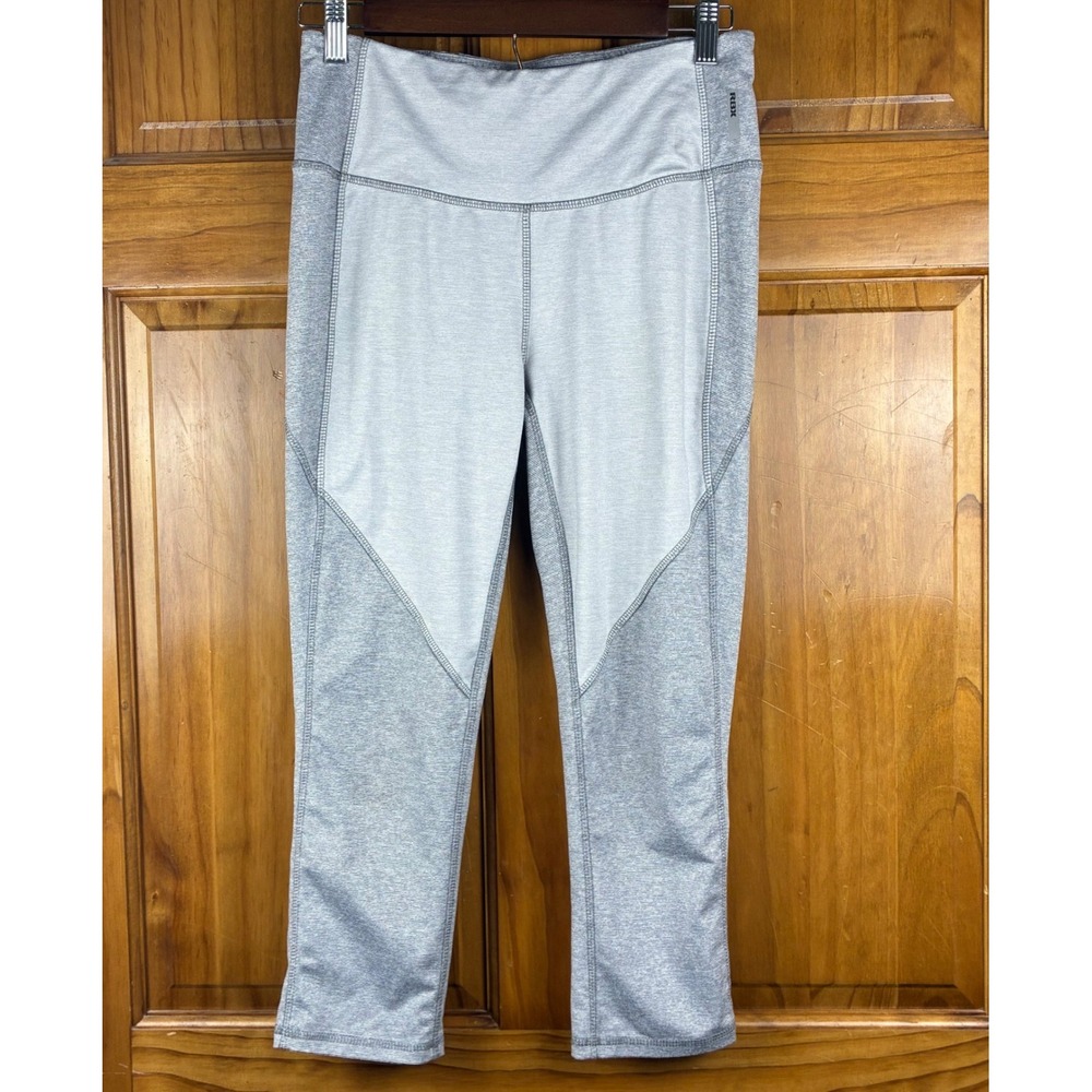RBX Womens Grey Colorblock Space Dye Performance Capri Leggings Sz S Athleisure